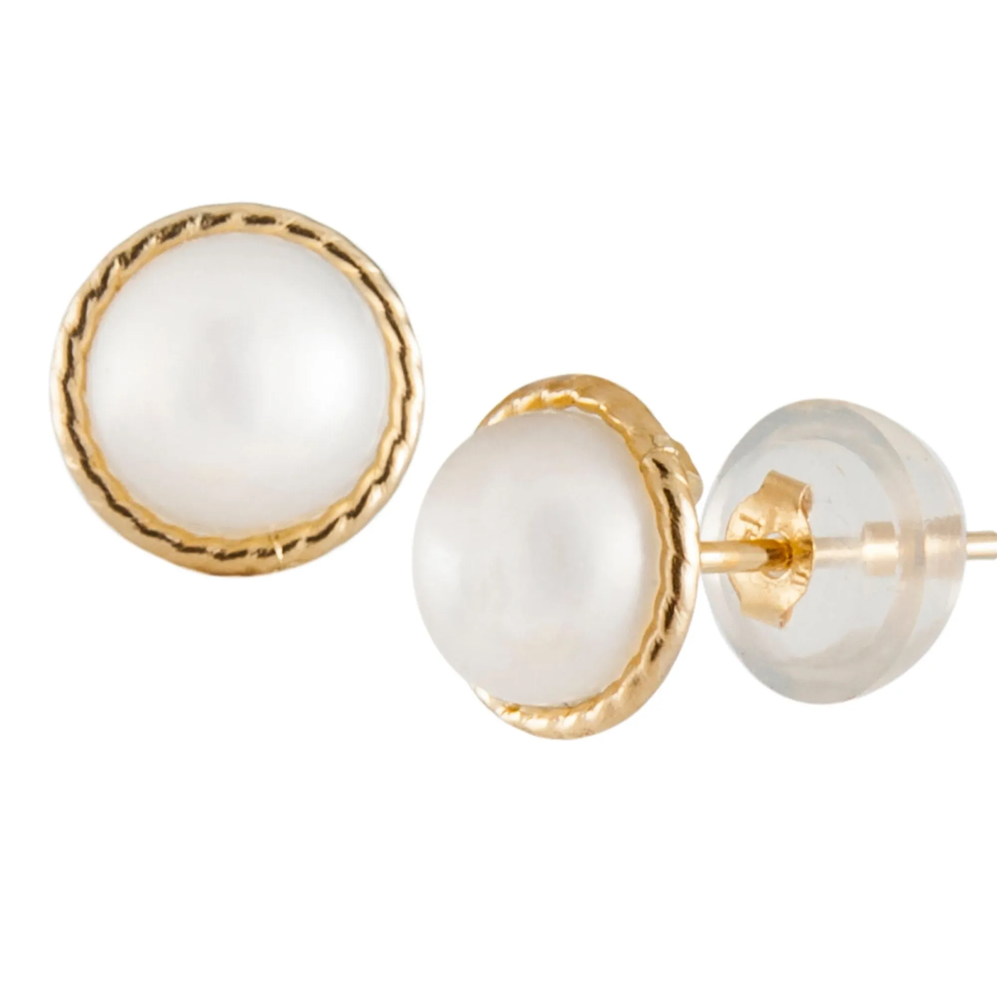 Splendid Pearls 14K Yellow Gold Pearl Earrings KE-37