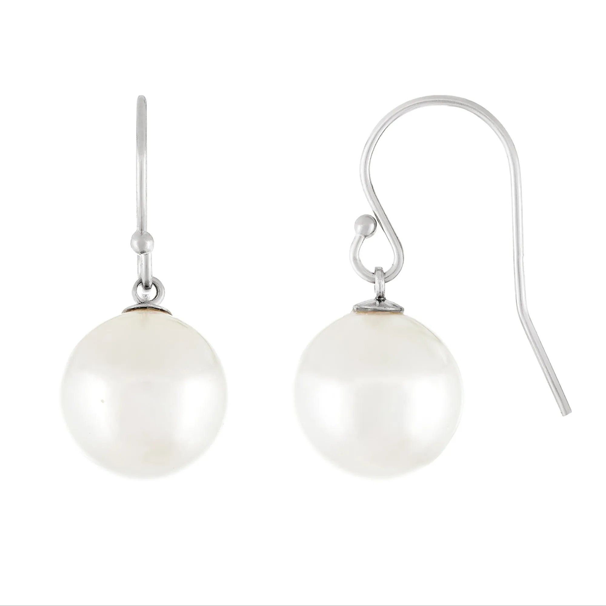 Splendid Pearls 7-8mm Drop Shepherd Hook Earrings