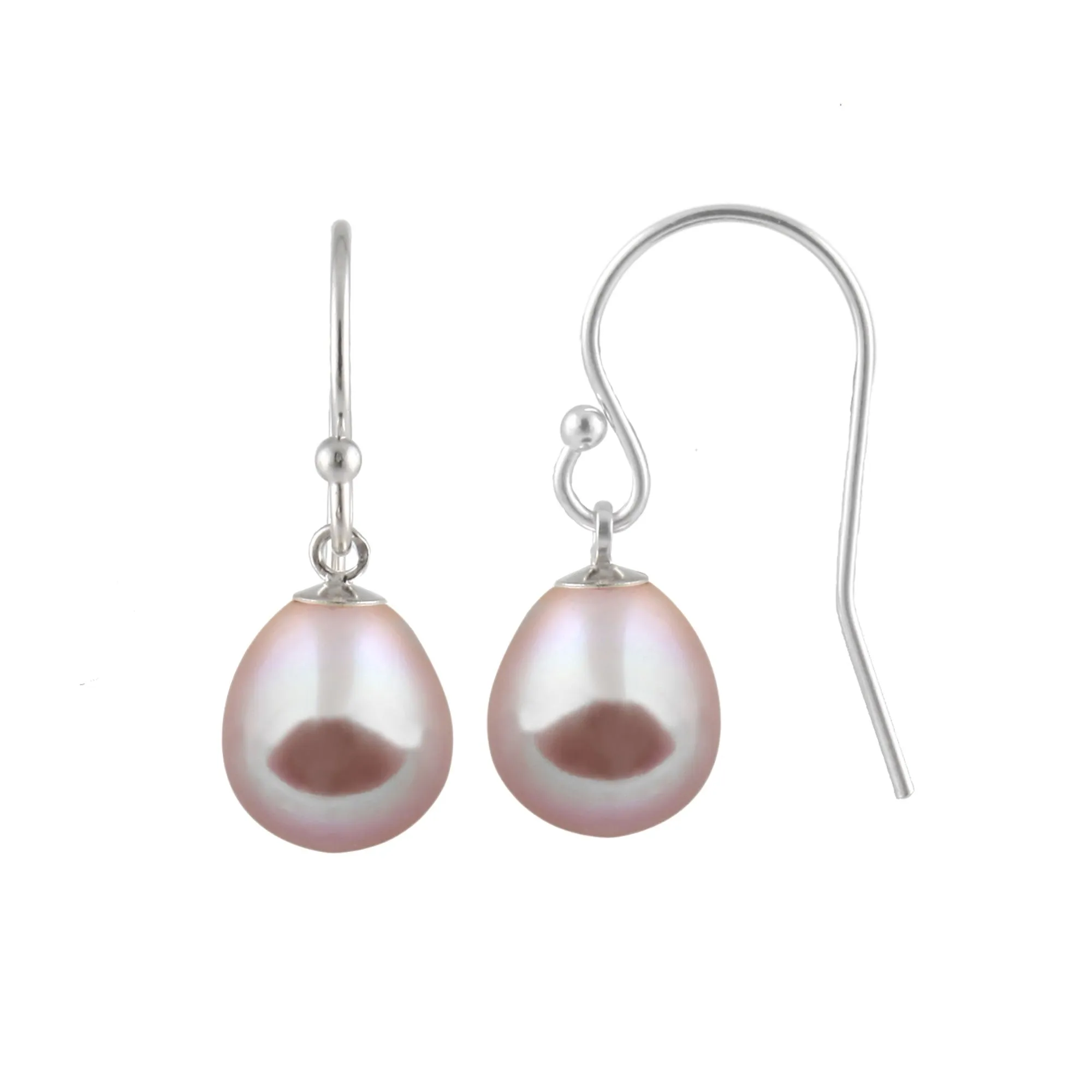 Splendid Pearls 7-8mm Drop Shepherd Hook Earrings