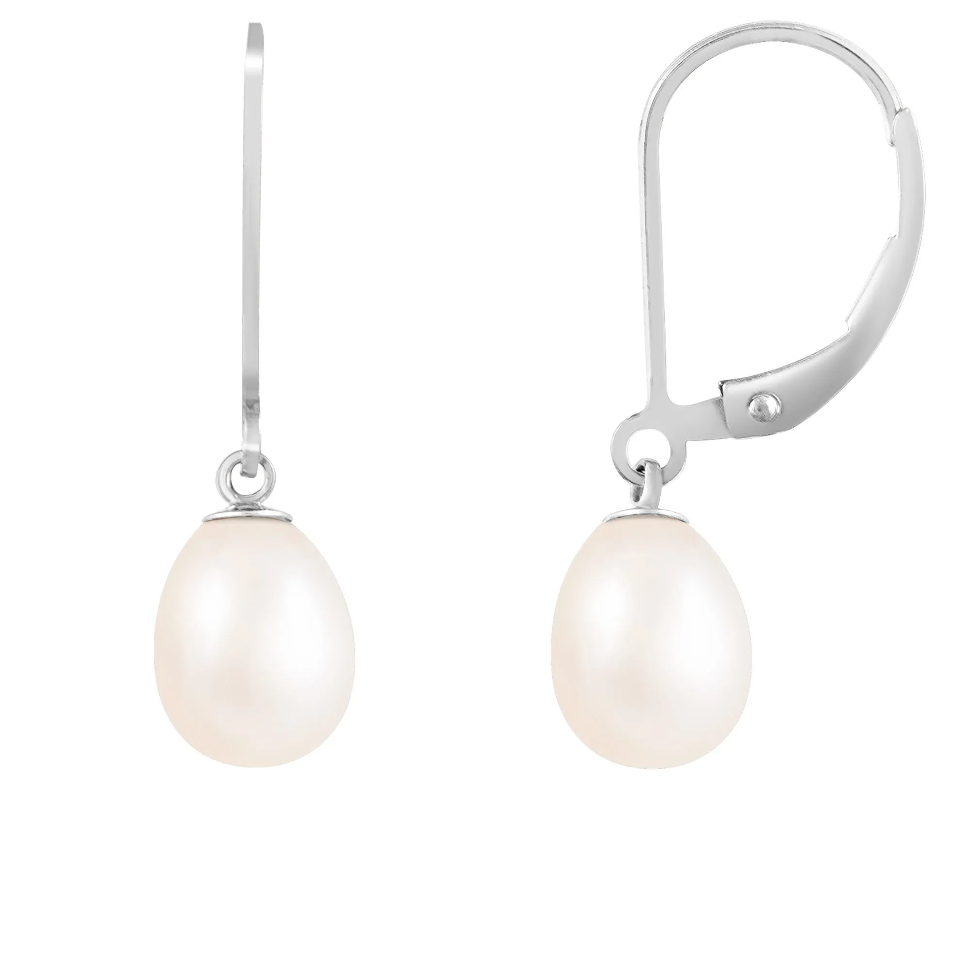 Splendid Pearls Silver Pearl Leverbacks
