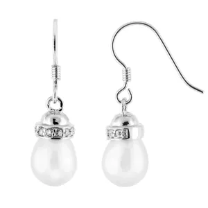 Splendid Pearls Sterling Silver Pearl Earrings ESR-409