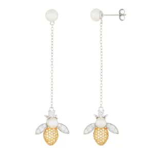 Splendid Pearls Sterling Silver Pearl Earrings ESR-490