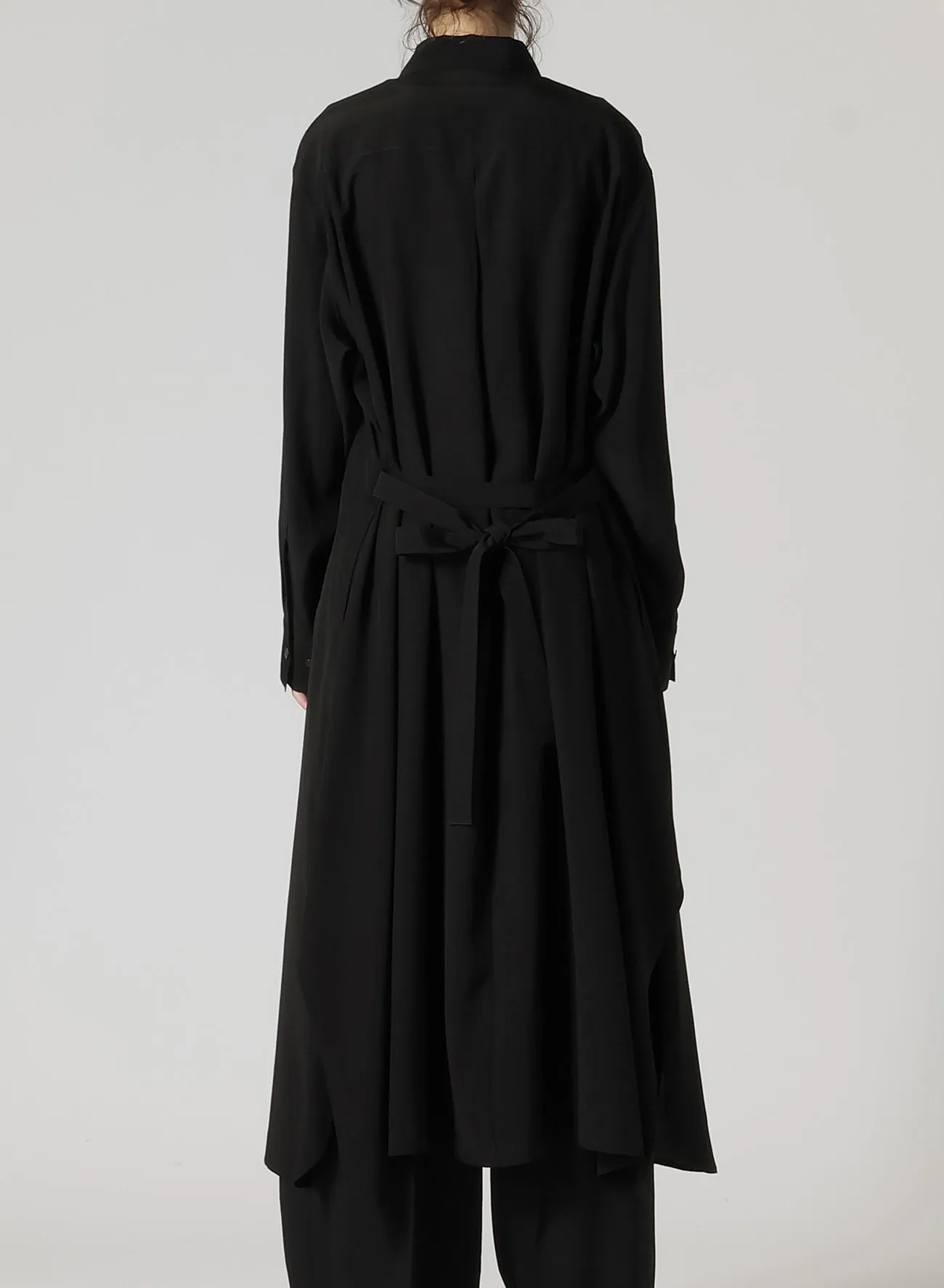 SPUN RY CLOTH R-DRAPED SHIRT DRESS