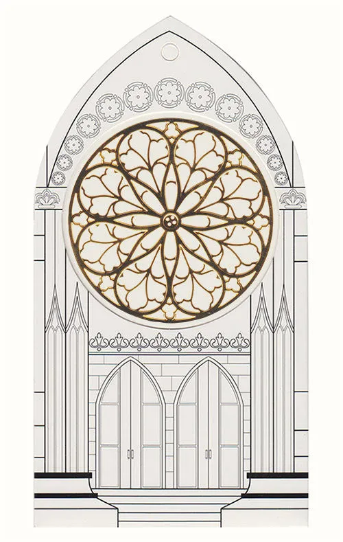 ST. PATRICKS CATHEDRAL ROSE WINDOW ORNAMENT, C/100