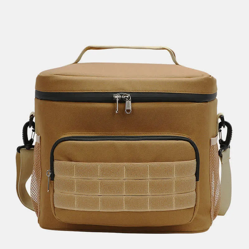 Tactical Outdoor Insulated Bag Portable Lunch Bag Handbag with Crossbody Strap