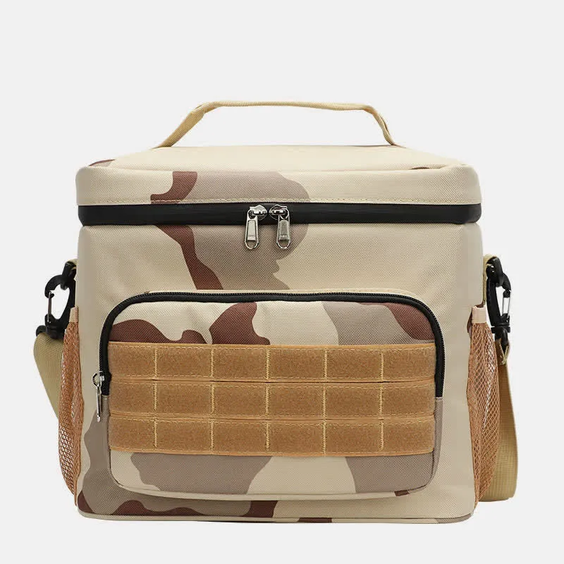 Tactical Outdoor Insulated Bag Portable Lunch Bag Handbag with Crossbody Strap