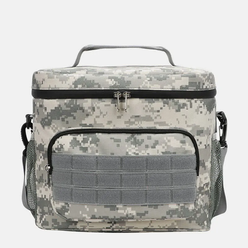 Tactical Outdoor Insulated Bag Portable Lunch Bag Handbag with Crossbody Strap