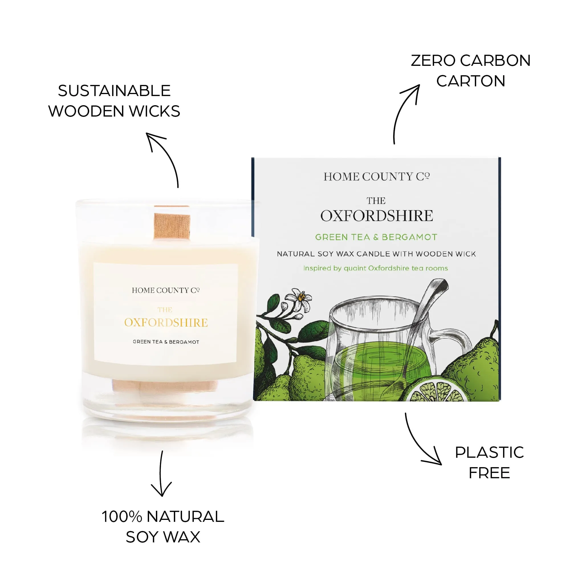 The Oxfordshire - Green Tea and Bergamot Candle