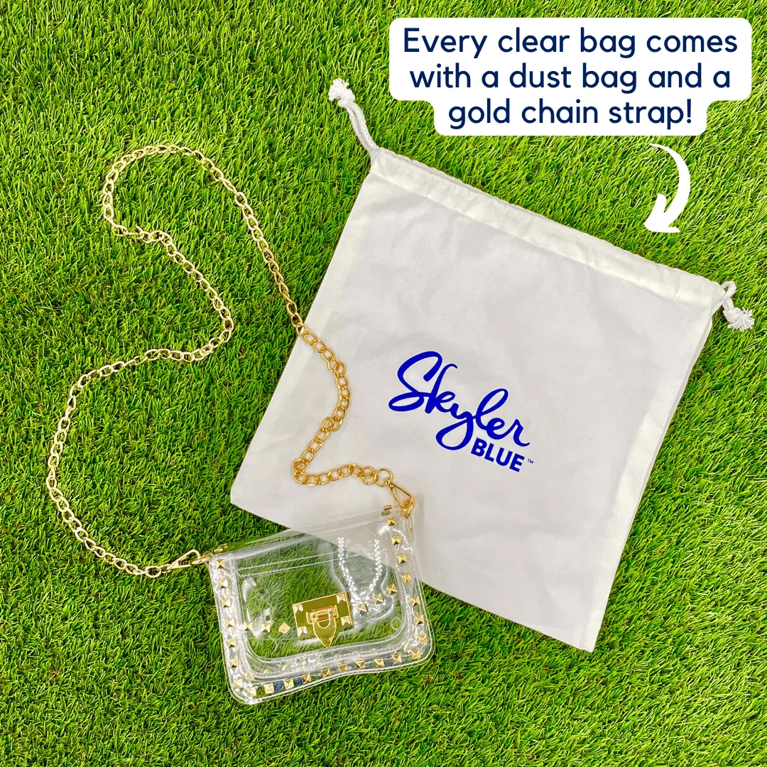 The Tempe Clear Small Studded Bag