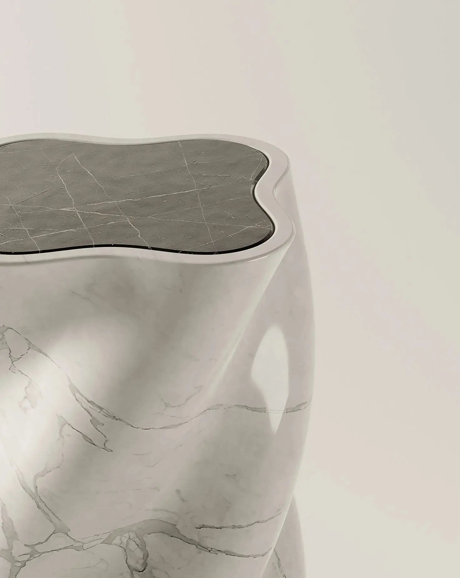 The U Line Arabescato & Nero Marquina Table