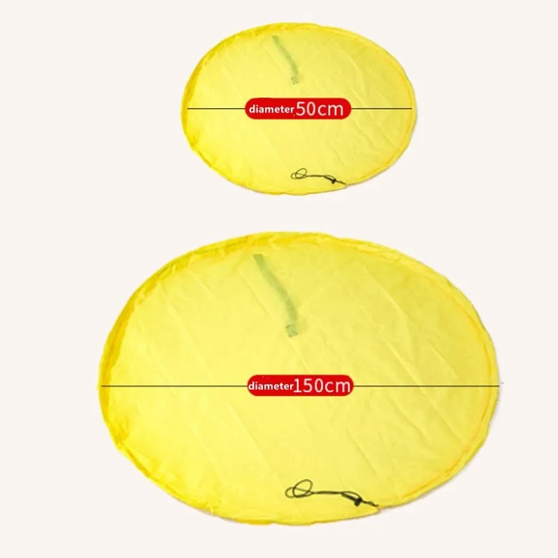 Toy Storage Bag - Portable Children Toy Cushion Storage Bag and Play Mats, Kids Canvas Bag