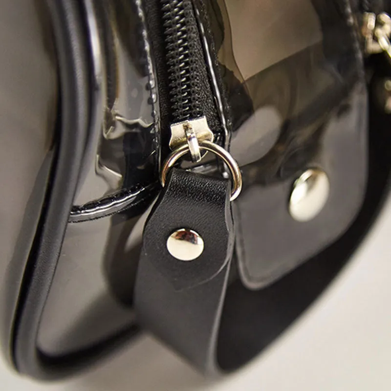 Transparent Black Toiletry Bag For Women Multifunctional Storage Bag