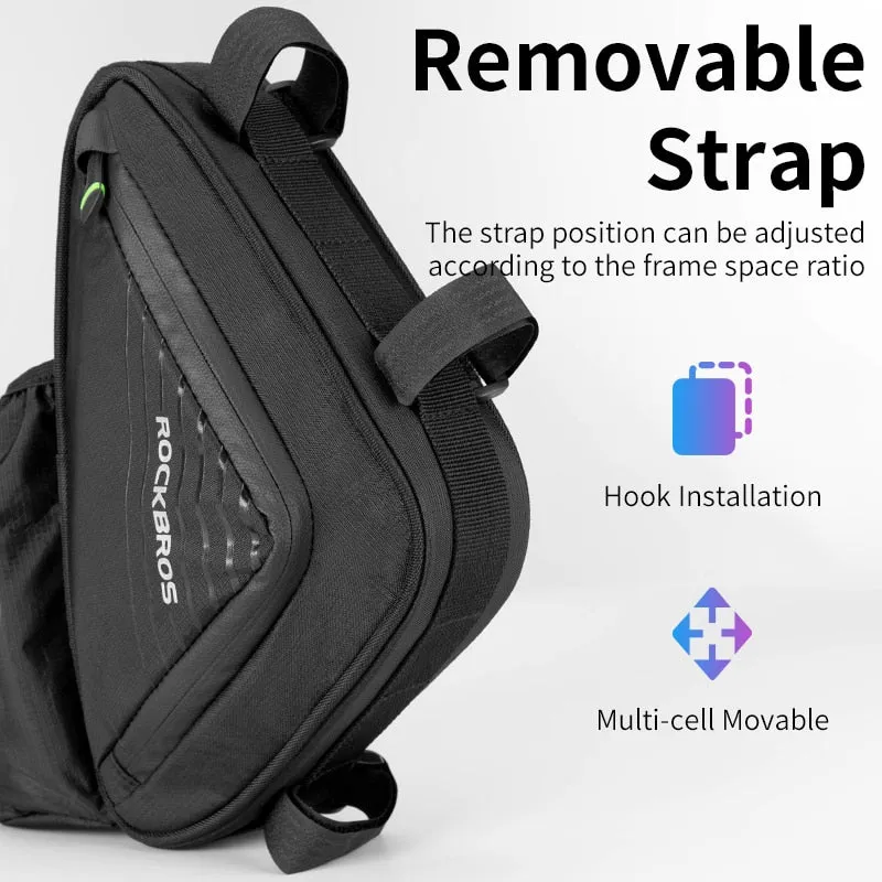 Triangle Bottle Bag Bicycle Saddle Bag Top Tube Bike Phone Bag MTB Road Bike Side Opening Bag
