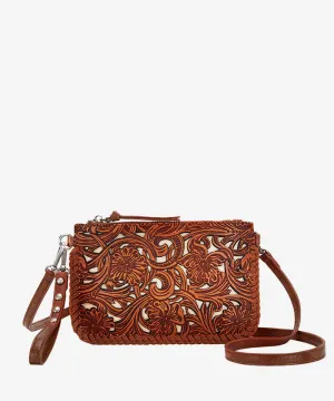 Trinity Ranch Tooled Crossbody Purse