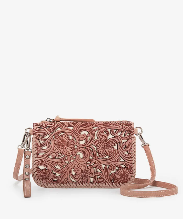 Trinity Ranch Tooled Crossbody Purse