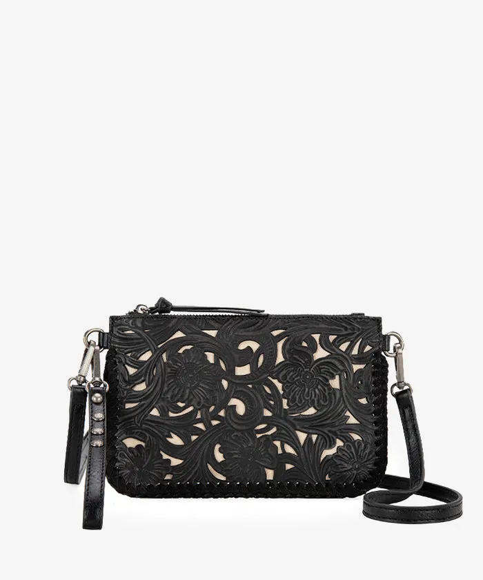 Trinity Ranch Tooled Crossbody Purse