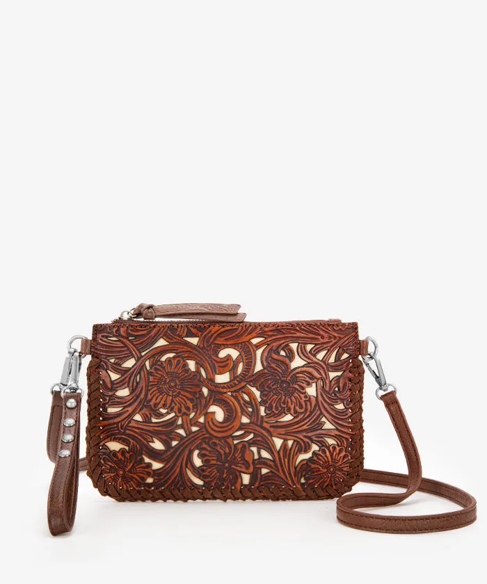 Trinity Ranch Tooled Crossbody Purse
