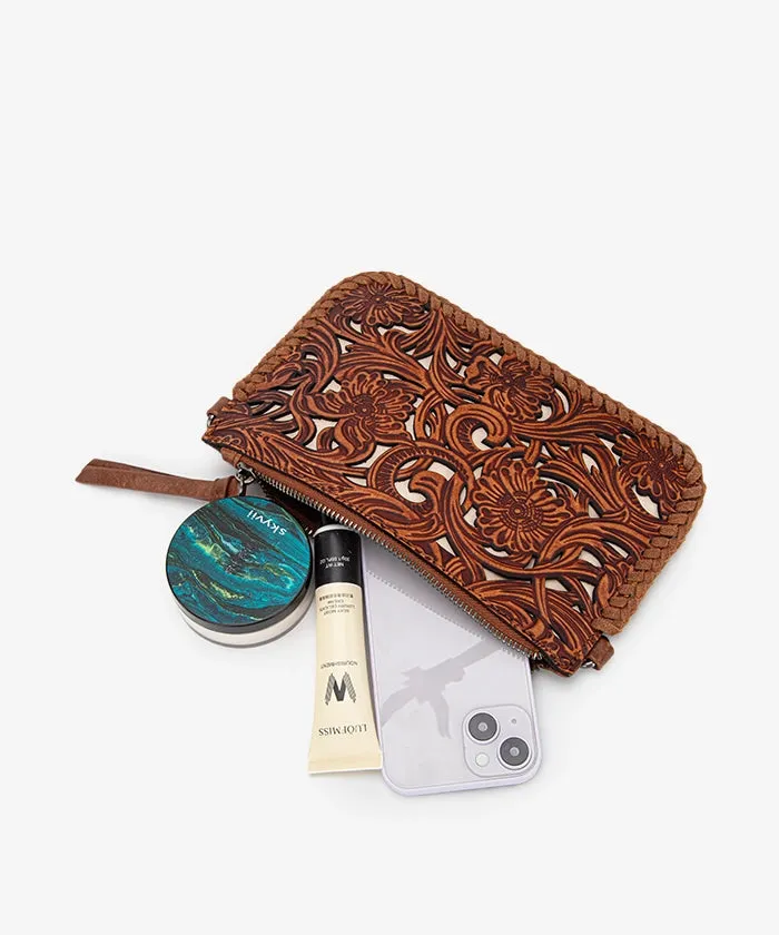 Trinity Ranch Tooled Crossbody Purse