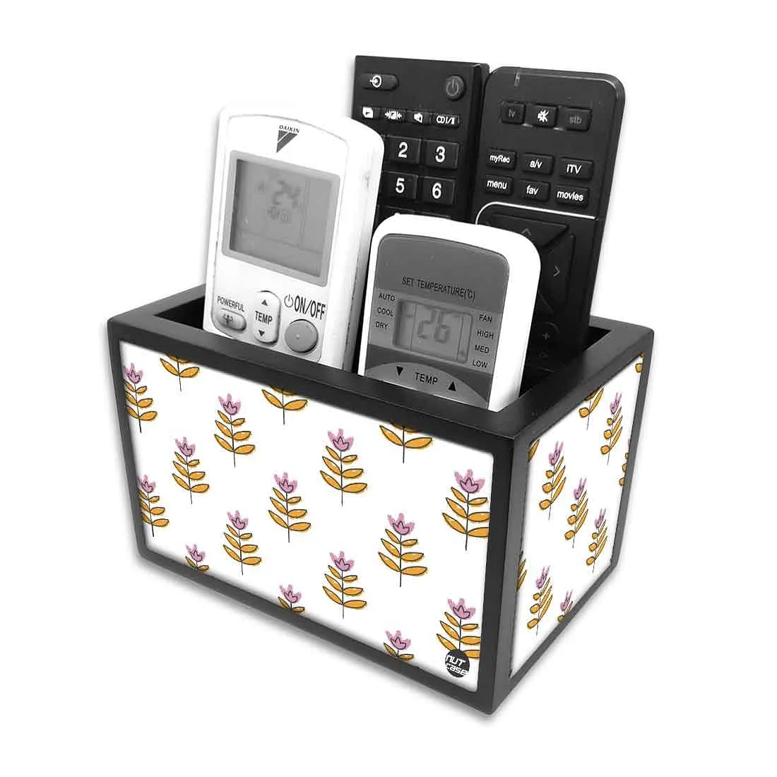 Tv Remote Control Organizer - Ethnic Leaf