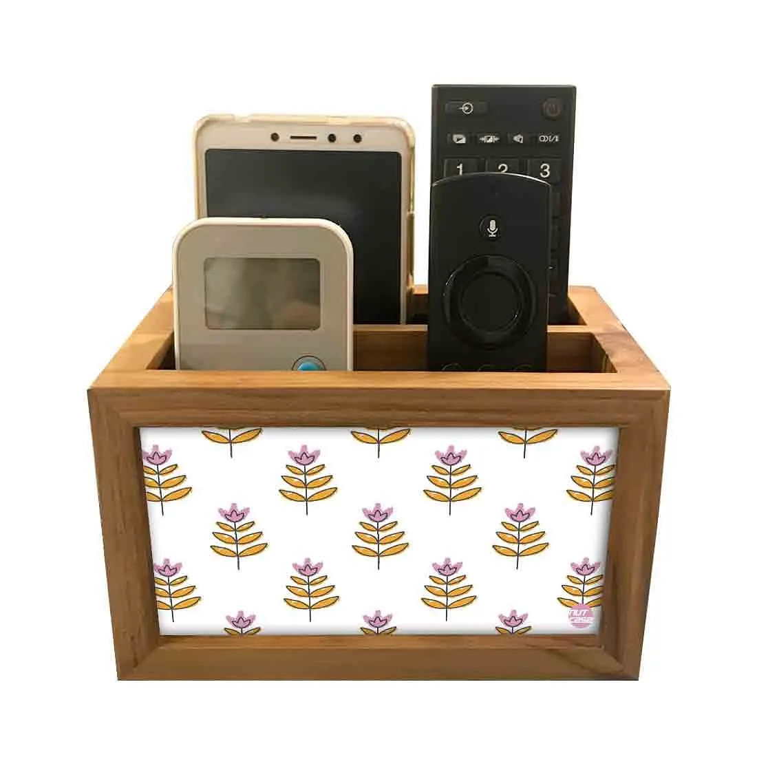 Tv Remote Control Organizer - Ethnic Leaf