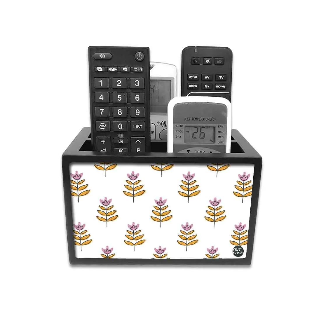 Tv Remote Control Organizer - Ethnic Leaf
