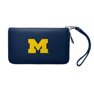 University of Michigan Zip Organizer Wallet Pebble