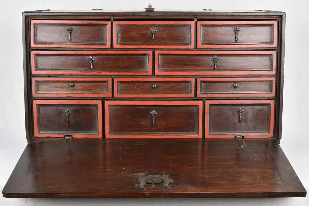 Voyage trunk w/ drawers, 17th-century, 33¾"