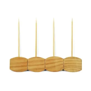 Well Done Social Wooden BBQ Hotdog Pops Snap Slider Skewers