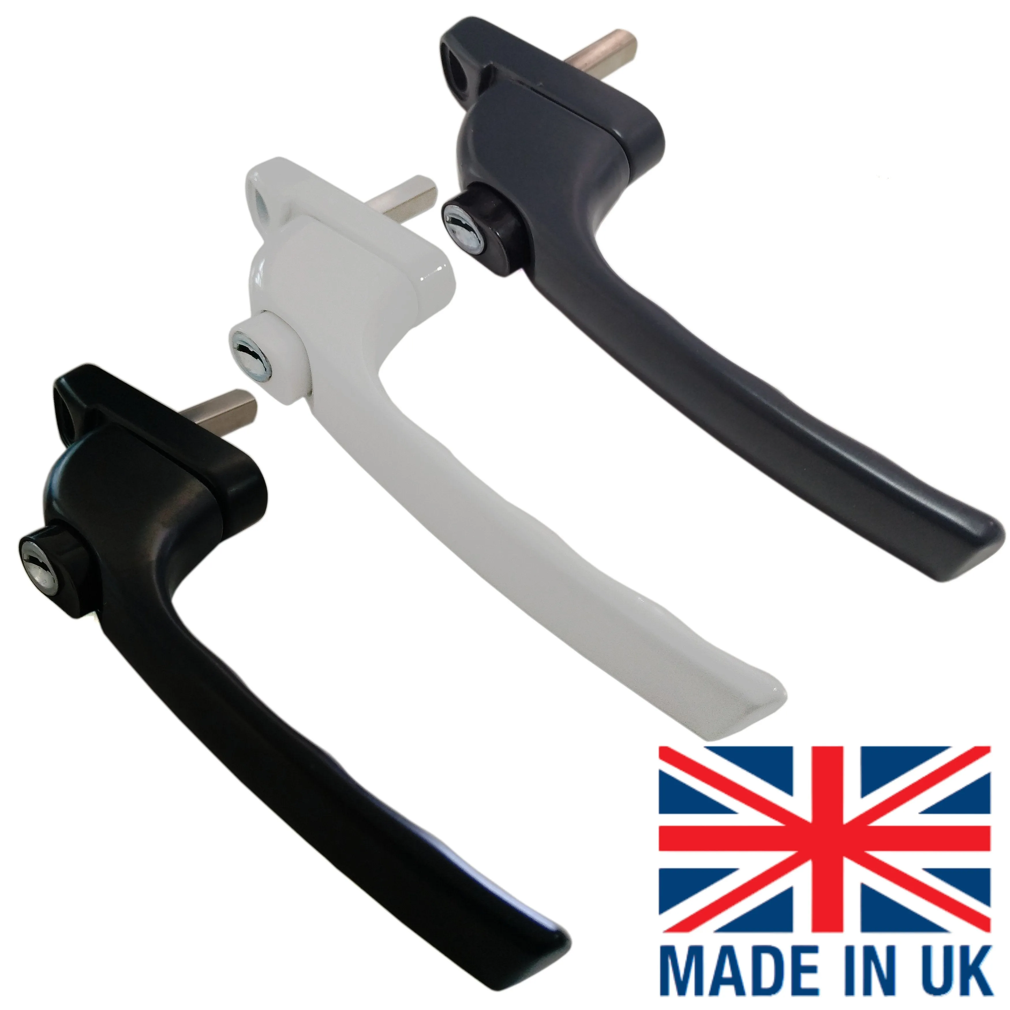 White Window Handle with 13 interchangeable spindle