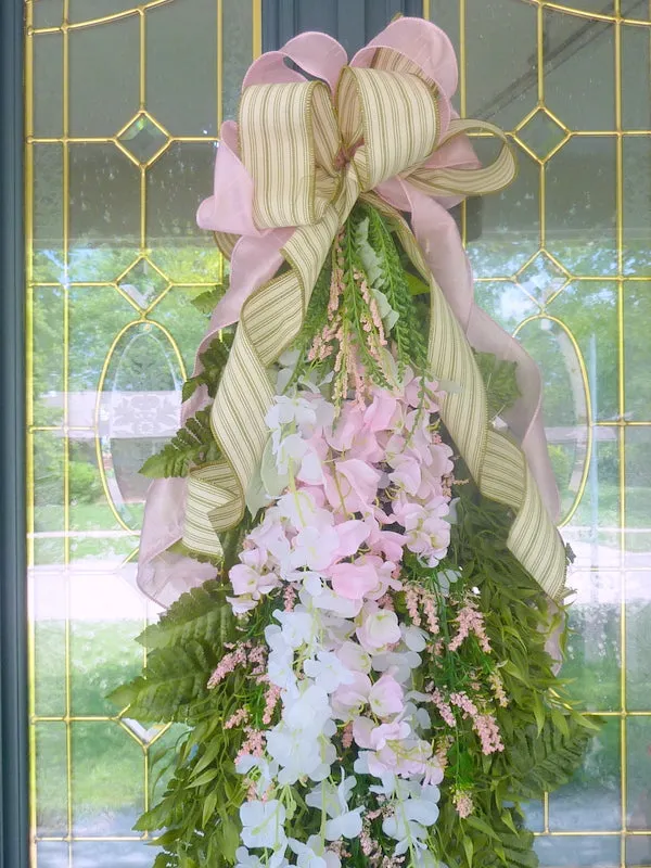 Wisteria Door Swag, extra long door swags