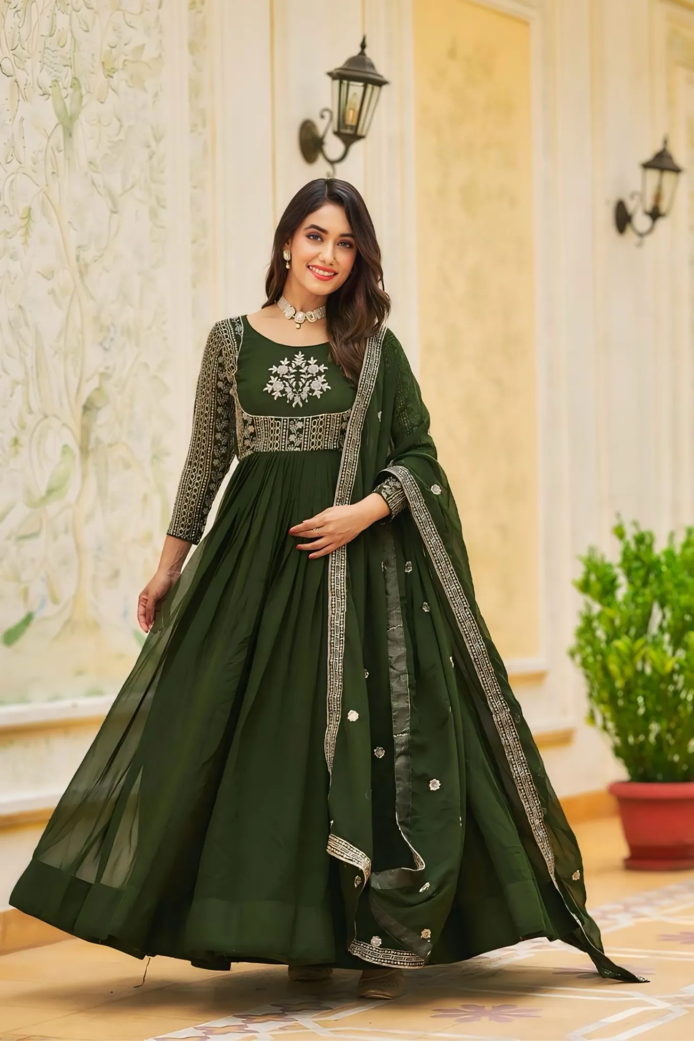 WOMEN PERFECT ATTRACTIVE GOWN WITH DUPATTA SET