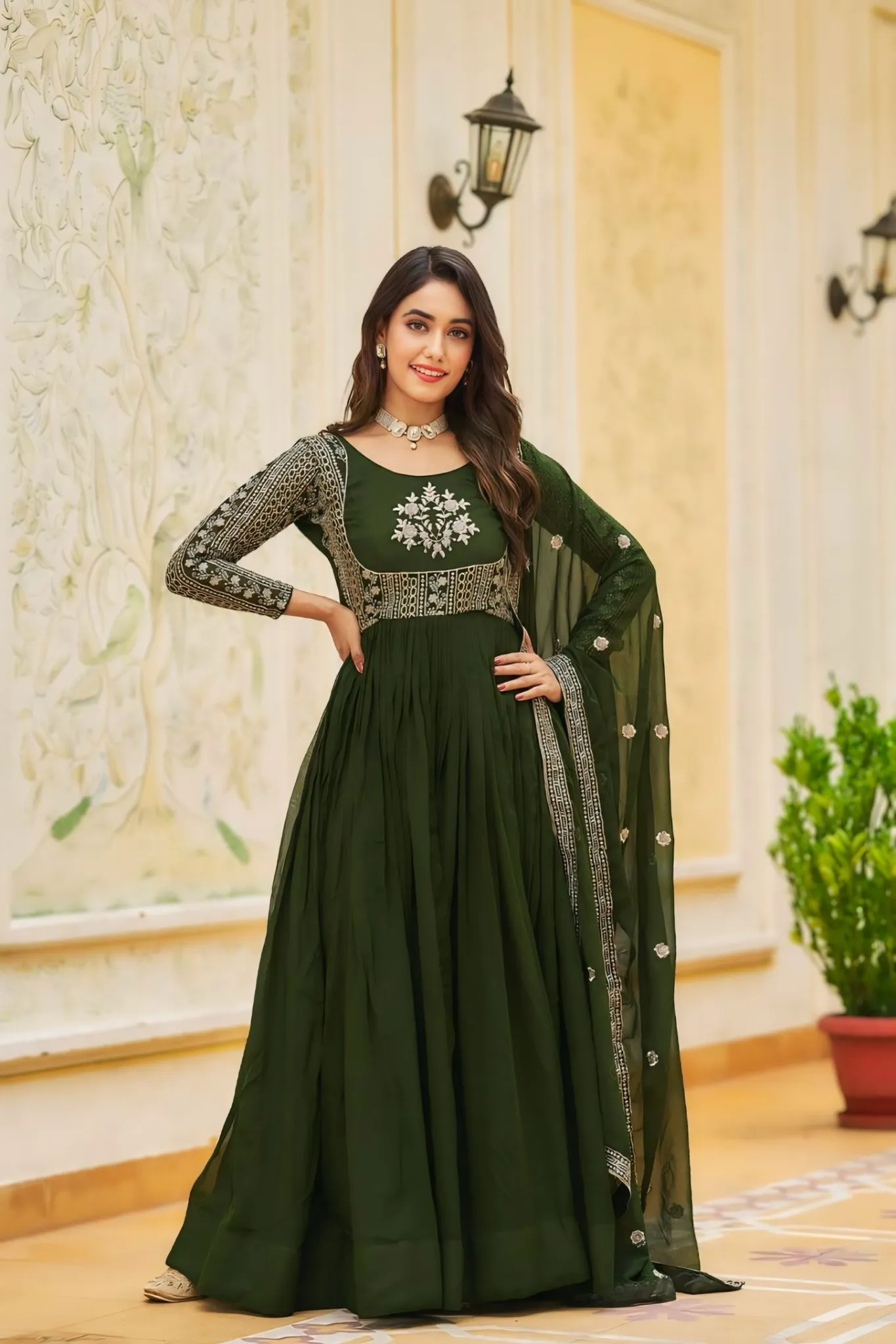 WOMEN PERFECT ATTRACTIVE GOWN WITH DUPATTA SET