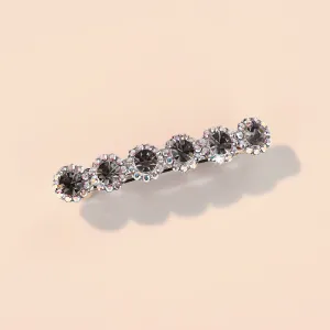 Women's Gorgeous Rhinestone Floral Small Hair Clip