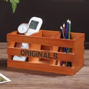 Wooden Desk Organizer - 3 compartments