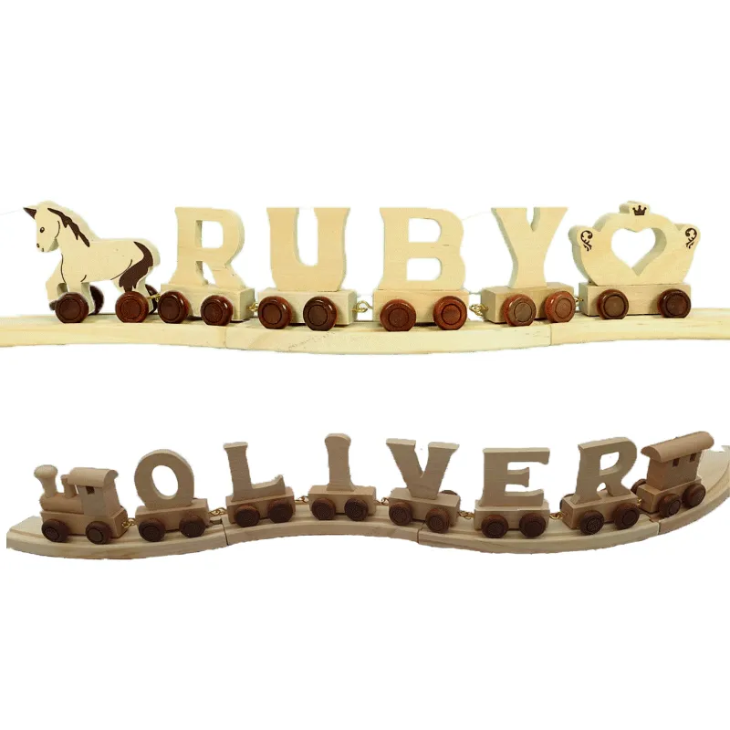 Wooden Train and Track, Personalised Gift